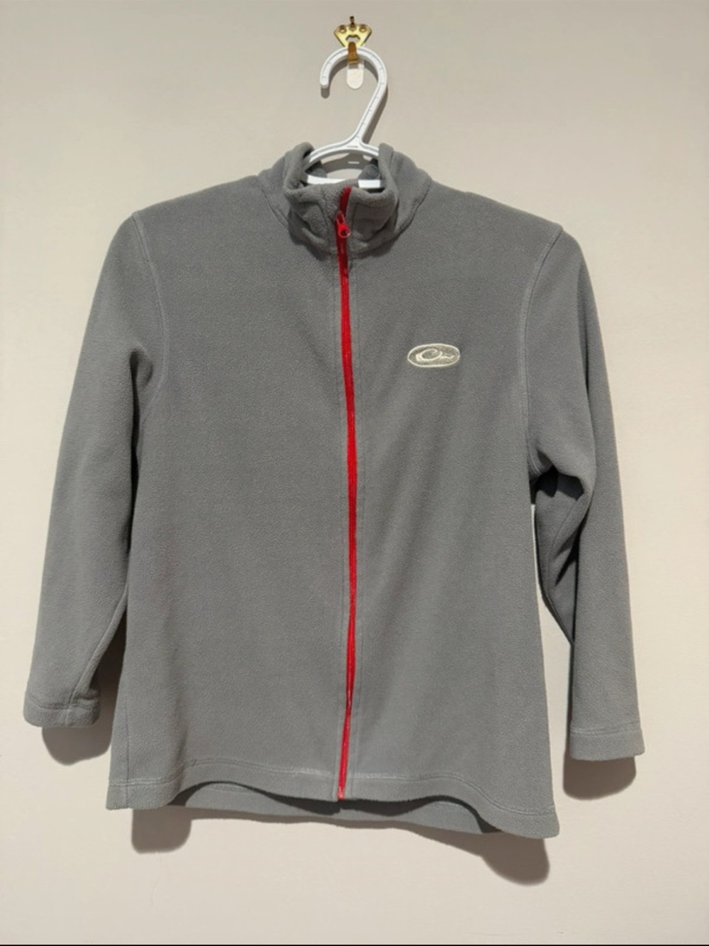 Drake gray fleece zip up jacket size 10